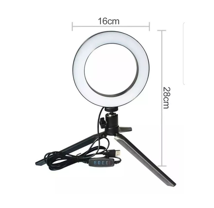 ARO DE LUZ SELFIE 6" + TRIPODE 420 CT-001