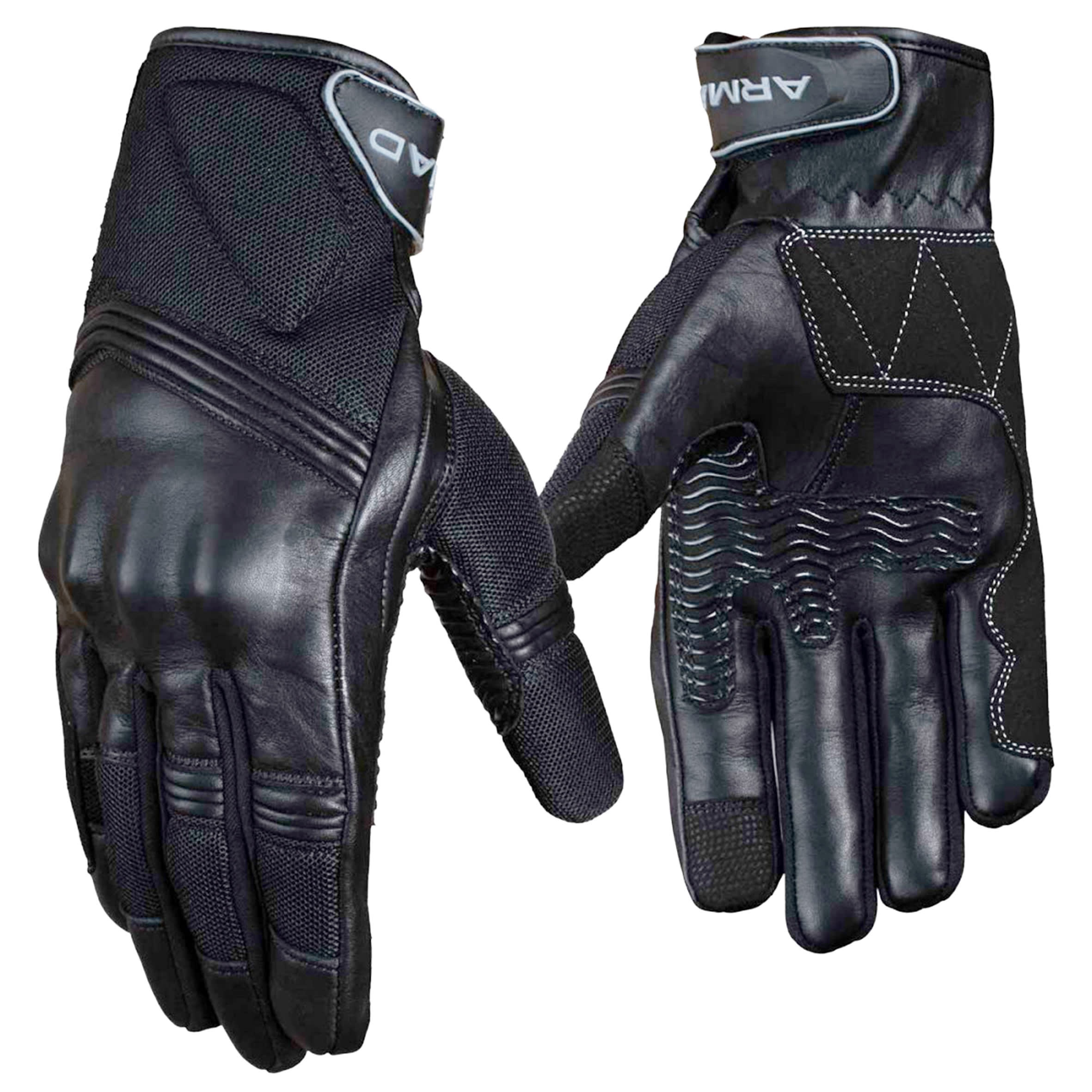 GUANTE CUERO ARMAD MESH 1 NEGRO