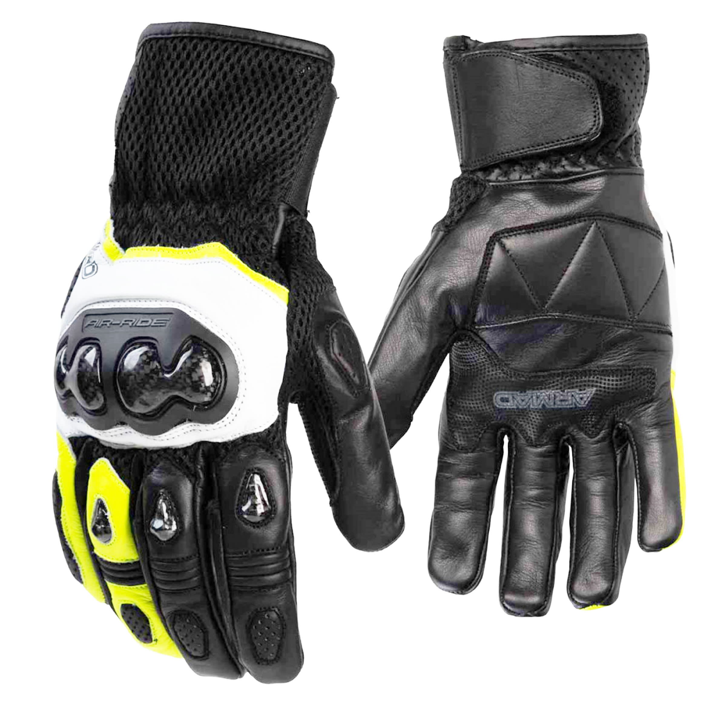 GUANTE ARMAD AIR MESH NEGRO/BCO/AMAR