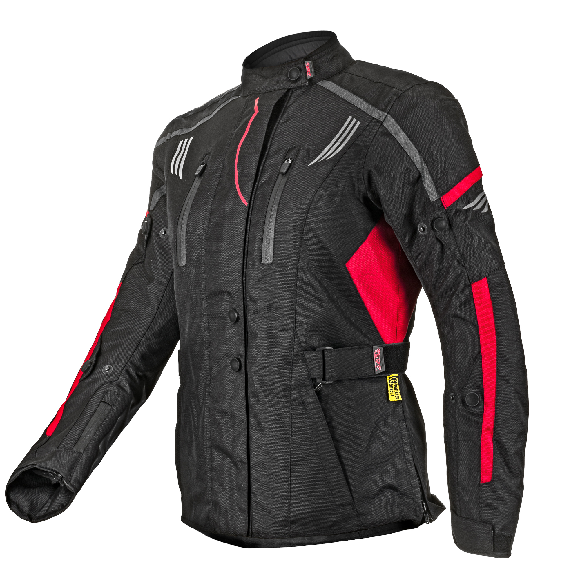 CHAQUETA AREX DINA NEGRO ROJO