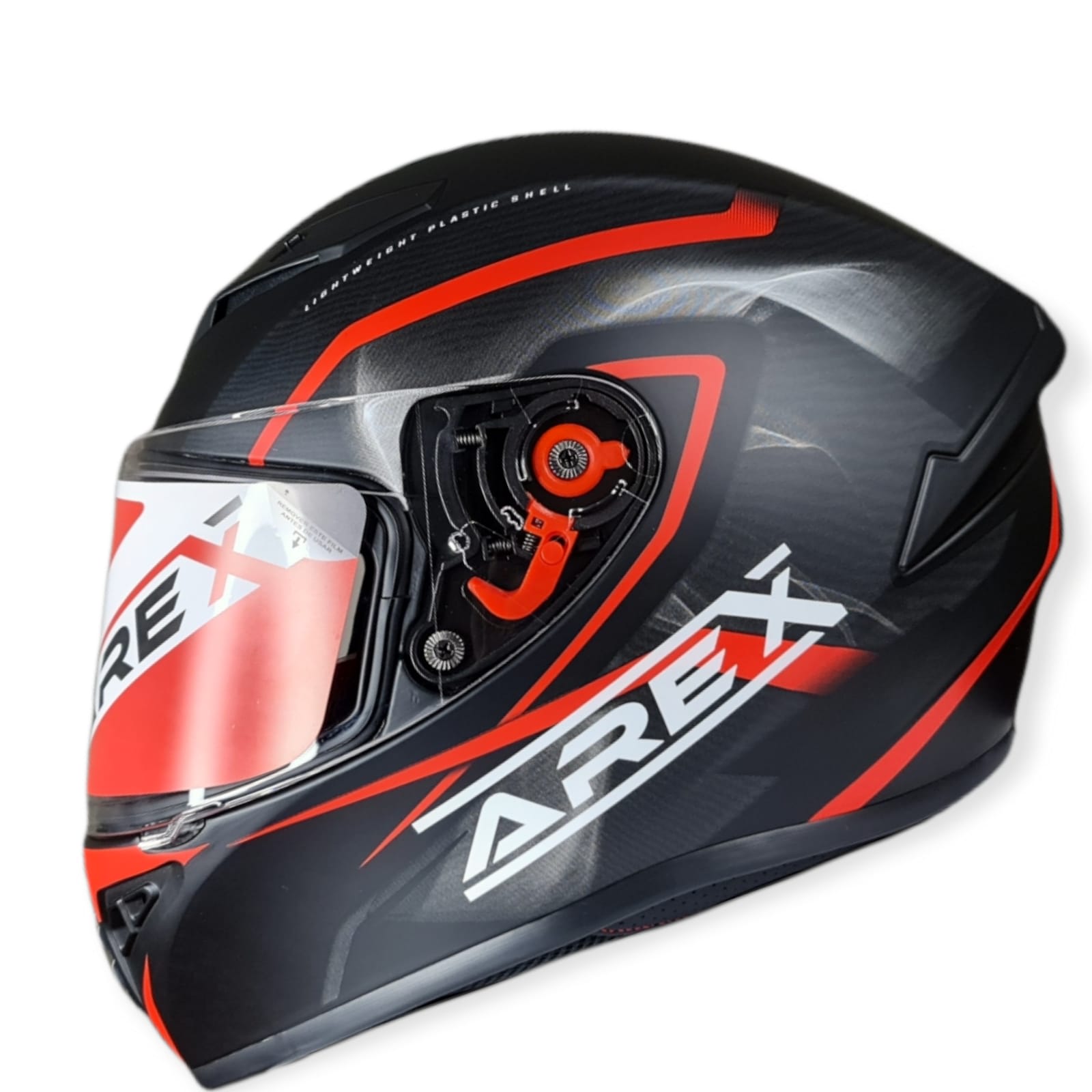 CASCO AREX VESTA MR-16 NEGRO ROJO