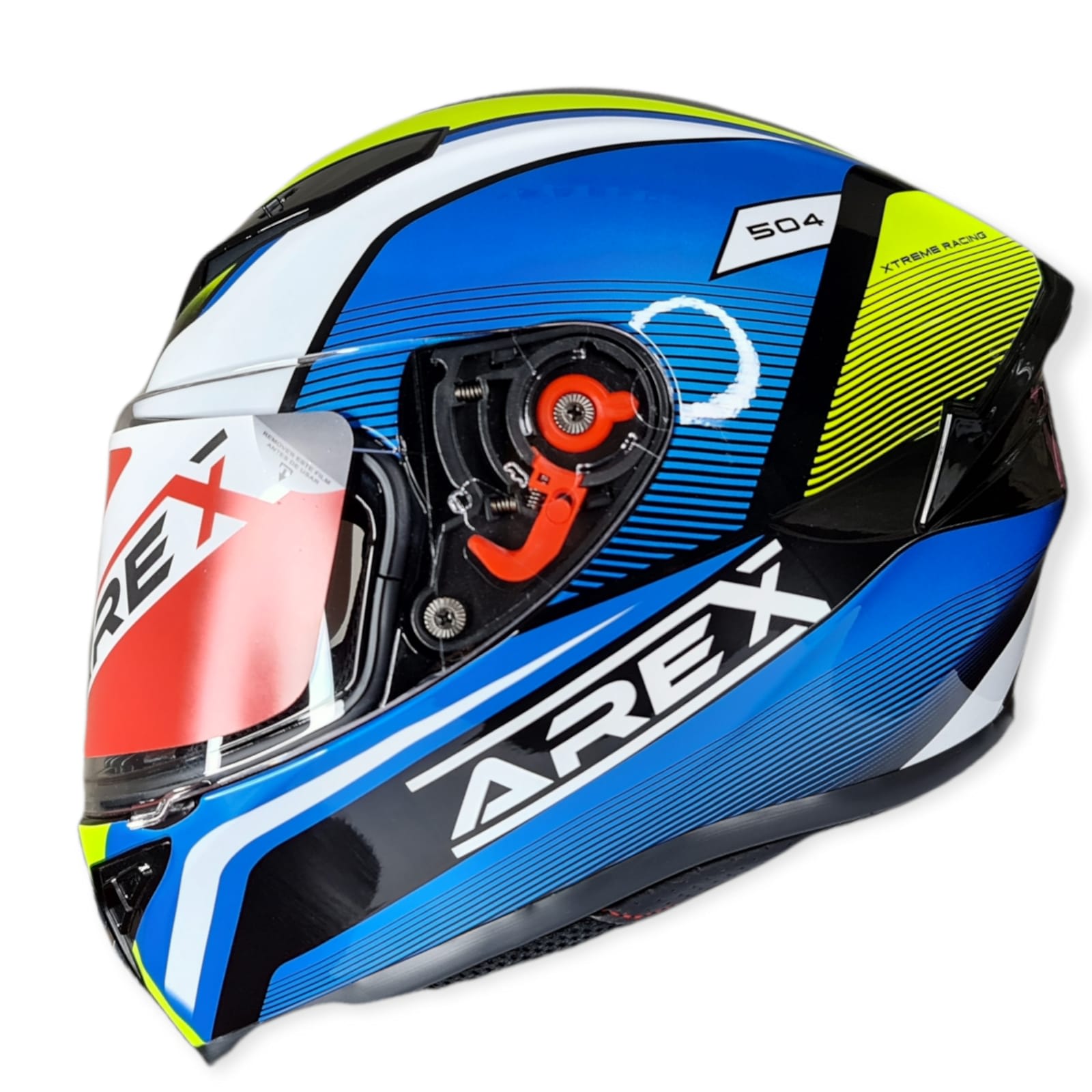 CASCO AREX INFINITI MR-16 BLANCO AZUL