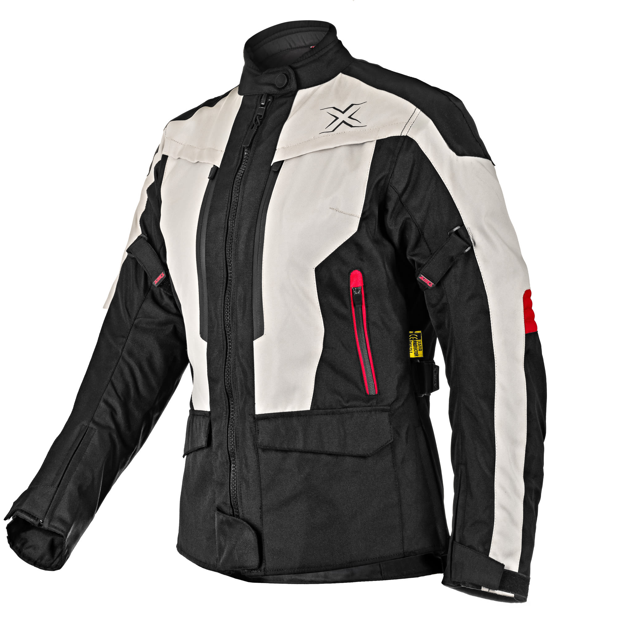 CHAQUETA AREX WANDA (3 CAPAS) LADY FIT NEGRO/BCO/ROJO