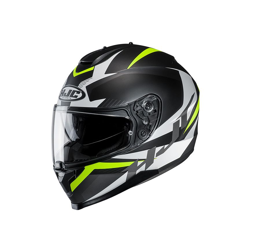 CASCO HJC C70 TROKY NEG BCO AMARILLO