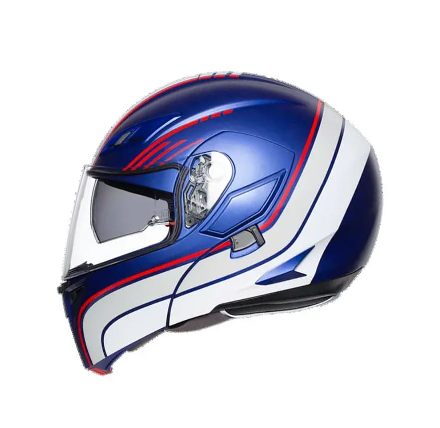 CASCO AGV COMPACT BOSTON AZUL/BCO/ROJO
