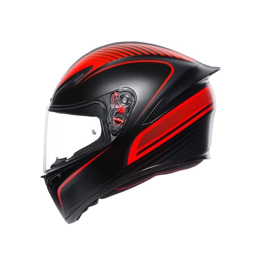 CASCO AGV K1 WARMUP MATE NEG/ROJO