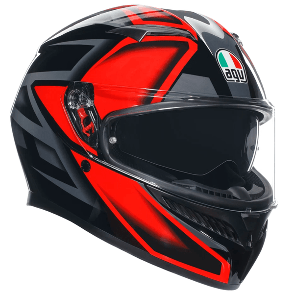 CASCO AGV K3 (2023) COMPOUND NEGRO ROJO
