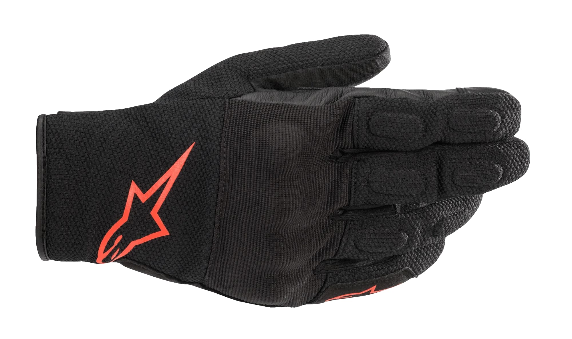 GUANTE ALPINESTARS S-MAX DRYSTAR NEGRO ROJO FLUOR