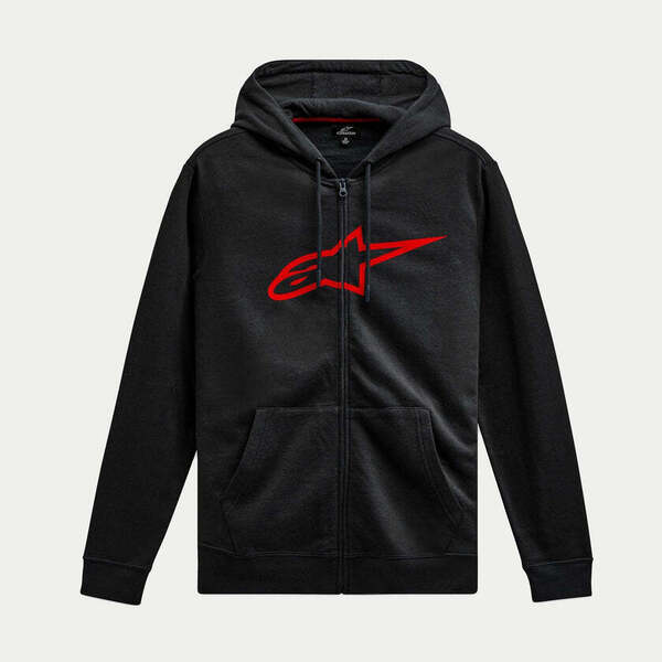 POLERON ALPINESTARS AGELESS ZIP V3 NEGRO ROJO