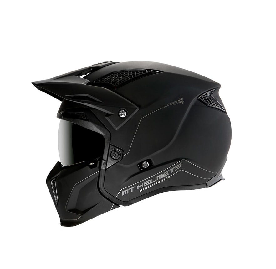 CASCO MT STREETFIGHTER SV SOLID A1 NEGRO MATE