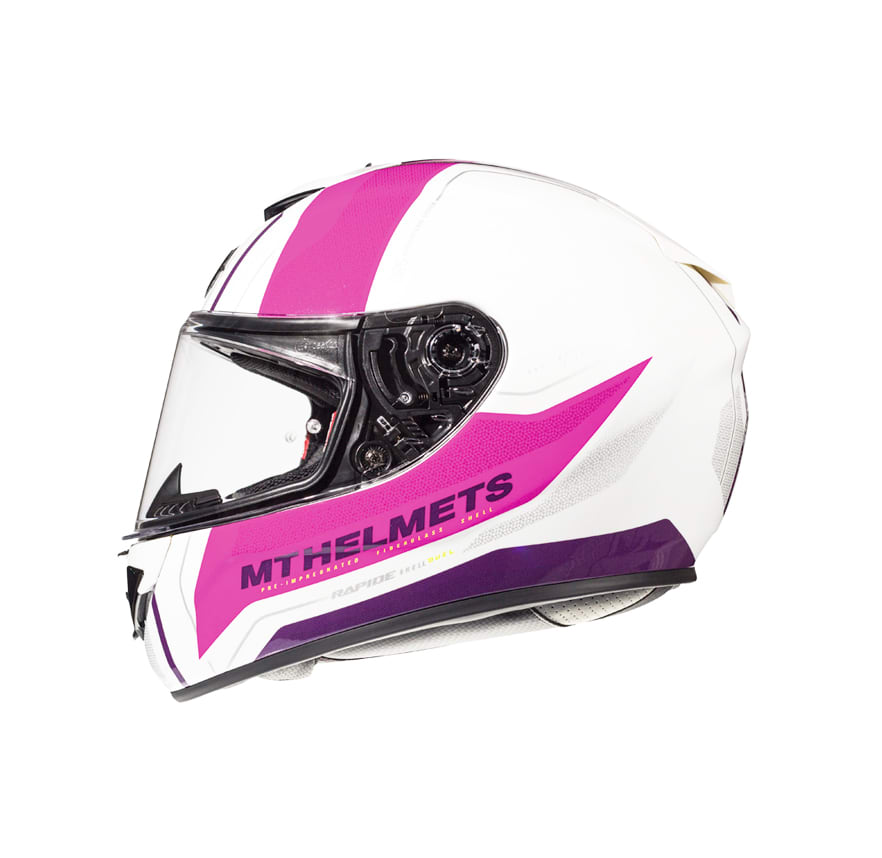 CASCO MT RAPIDE DUEL H9 ROSA/PERLA BRILLO