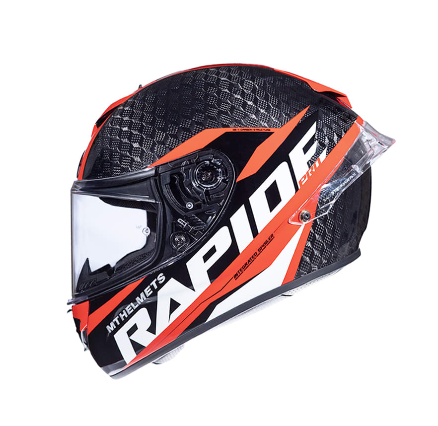 CASCO MT RAPIDE PRO CARBON C5 ROJO BRILLO