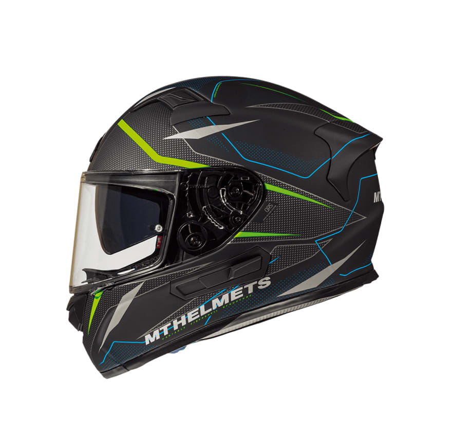 CASCO MT KRE SV INTREPID C1 NEGRO/VERDE FLUOR MATTE