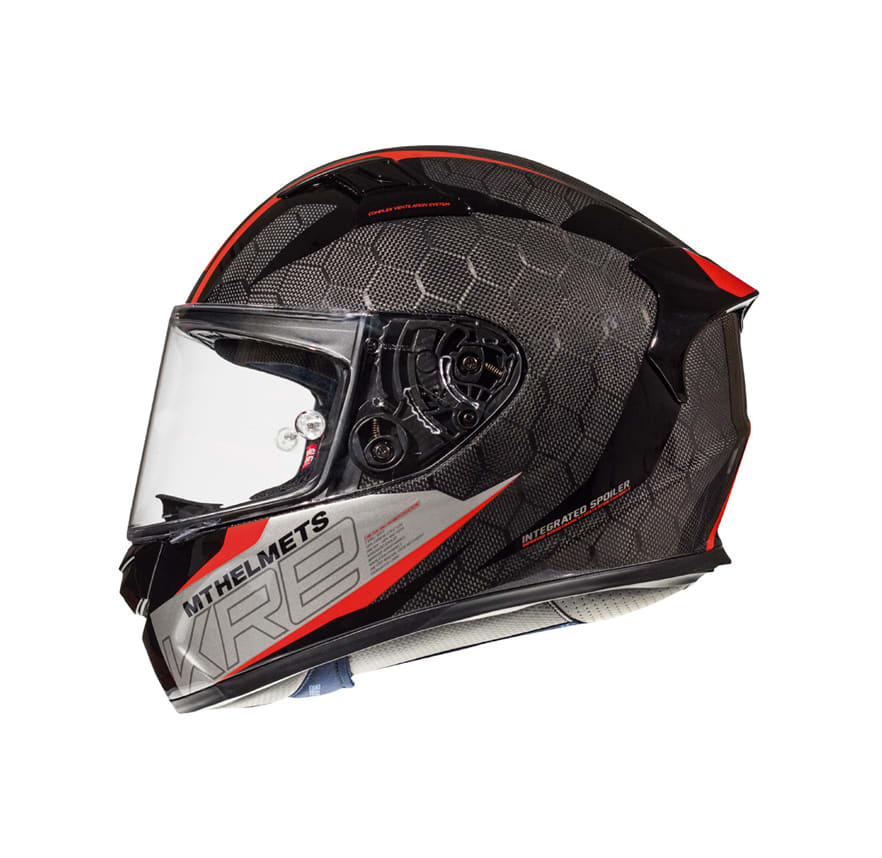 CASCO MT KRE SNAKE CARBON 2.0 A5 ROJO BRILLO