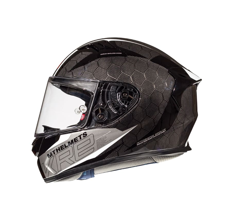 CASCO MT KRE SNAKE CARBON 2.0 A0 BLANCO BRILLO