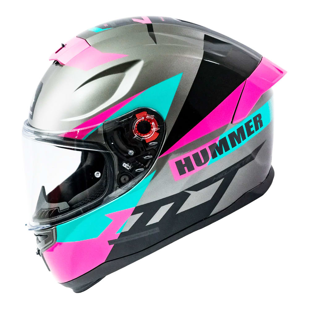 CASCO MT FF114 HUMMER QUO C9 ROSA BRILLO (LIQUIDACION, SIN CAMBIOS NI DEVOLUCION)