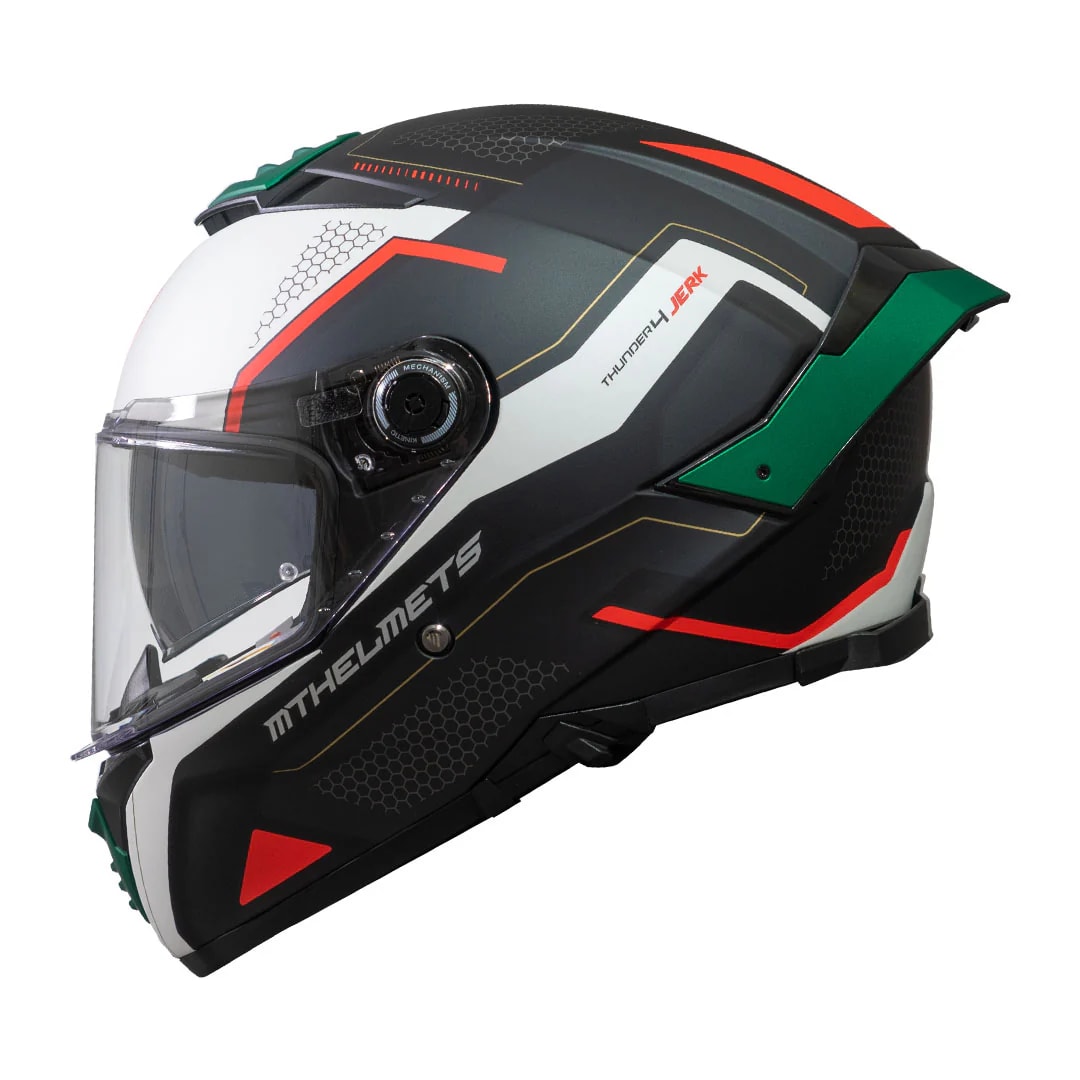 CASCO MT FF118SV THUNDER 4 SV JERK B6 VERDE PERLA MATE + PLK