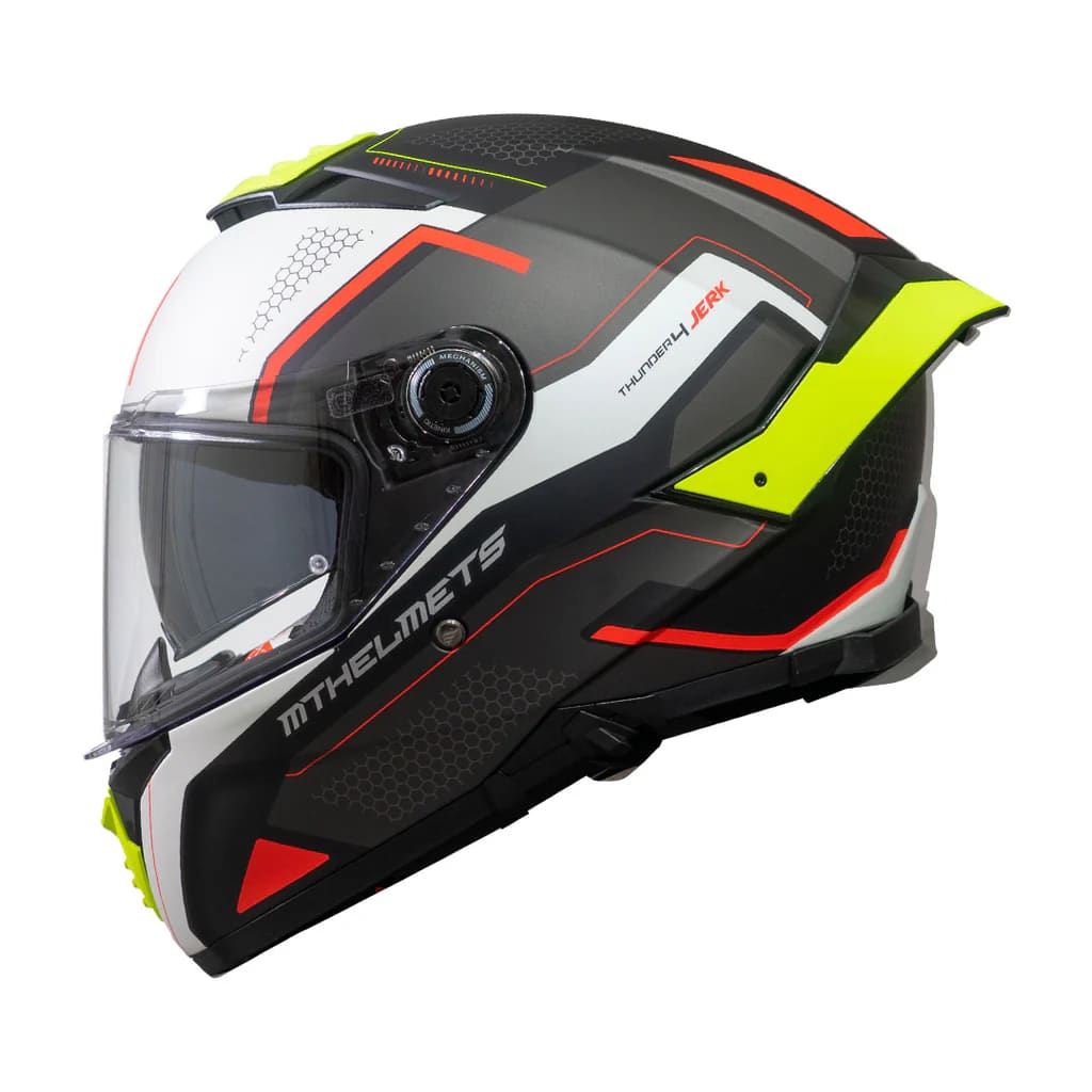 CASCO MT FF118SV THUNDER 4 SV JERK D3 AMARILLO FLUOR PERLA MATE + PLK