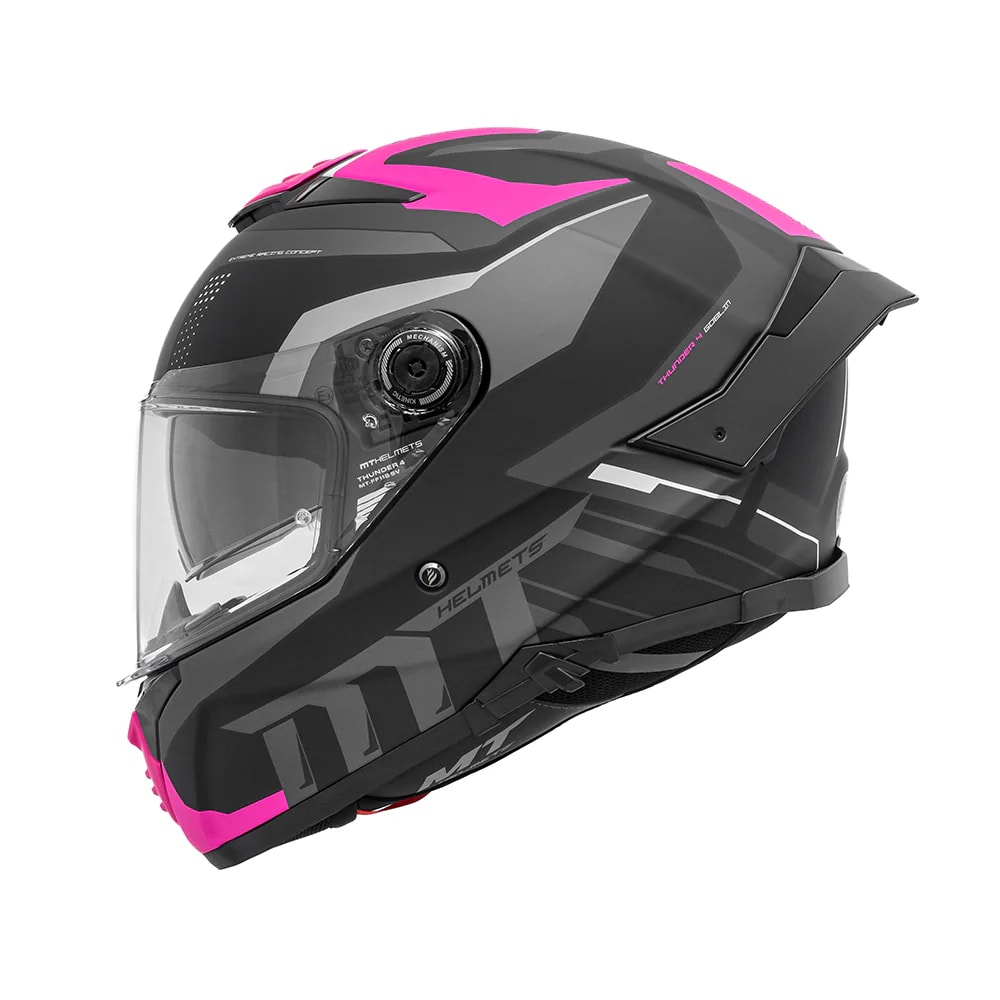 CASCO MT FF118SV THUNDER 4 SV GOBLIN B8 ROSA FLUOR MATE + PLK