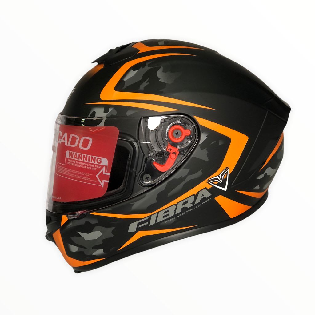 CASCO FIBRA GIGA SEALS CAMUFLADO NARANJO