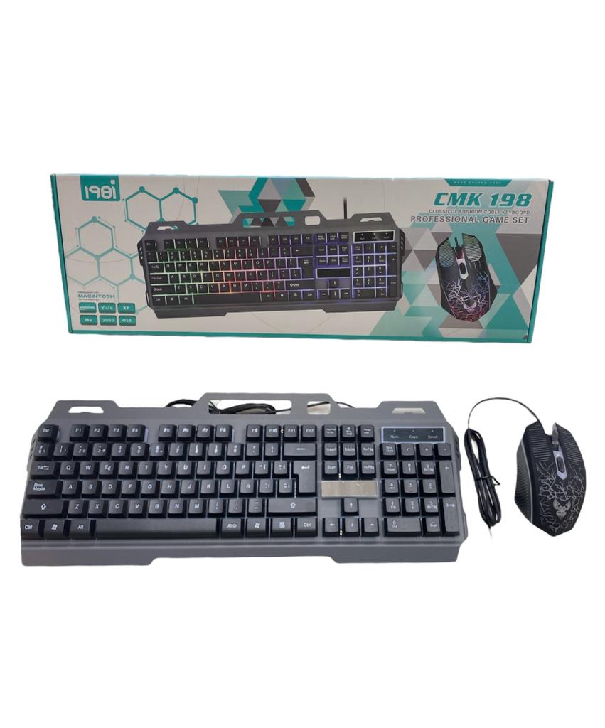 84584 SET GAMER TECLADO + MAUSE RGB PROFESIONAL CMK 198