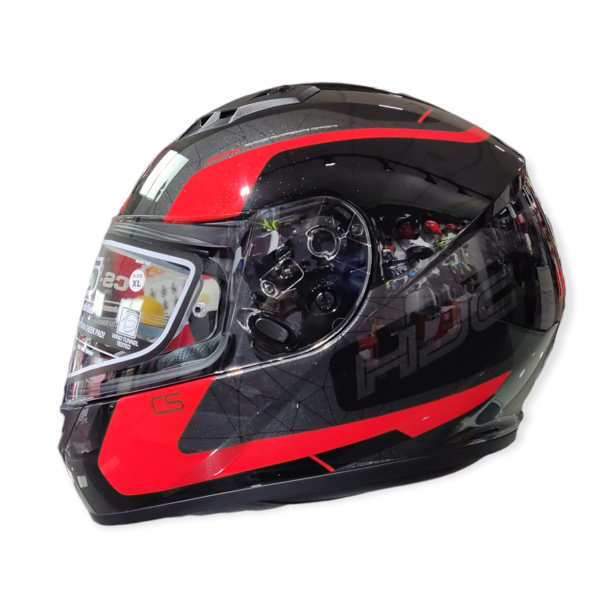 CASCO HJC CS15 DOSTA MC1 NEGRO ROJO