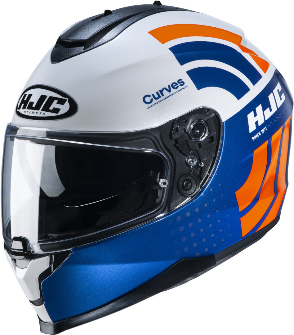 CASCO HJC C70 CURVES MC27 AZUL BLANCO ROJO