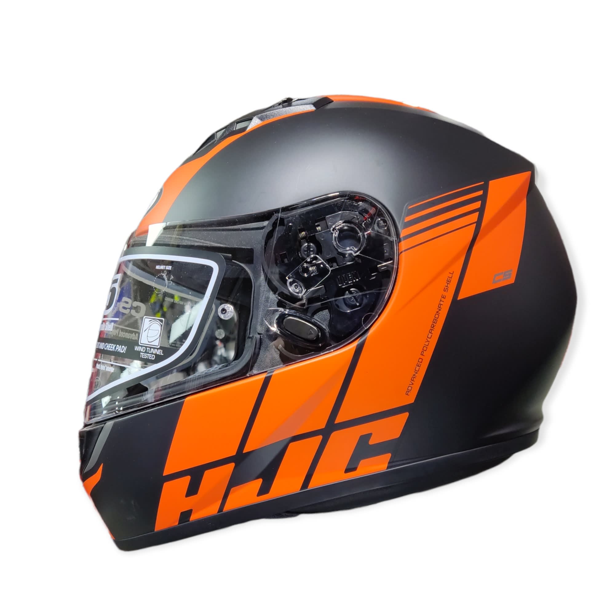 CASCO HJC CS15 MYLO MC7SF NEGRO NARANJO