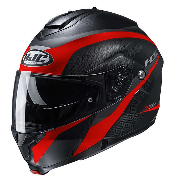 CASCO HJC C91 TALY MC1SF NEGRO ROJO