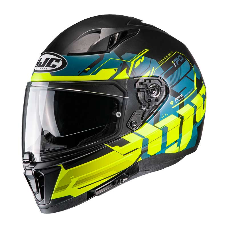 CASCO HJC i70 ALLIGON MC3HSF NEGR AMARILLO FLUOR