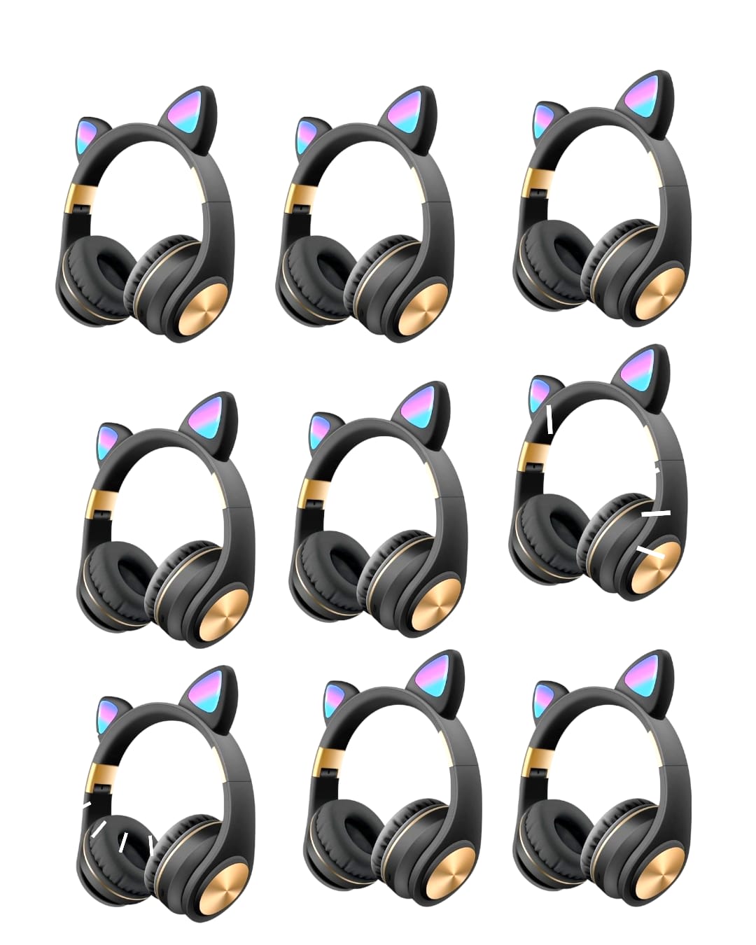 92470-4 AUDIFONO INALAMBRICO PACK X 10 RGB OREJAS  ALTA CALIIO FM TARJ SD MICROFONO ENTDADA AUXILIAR