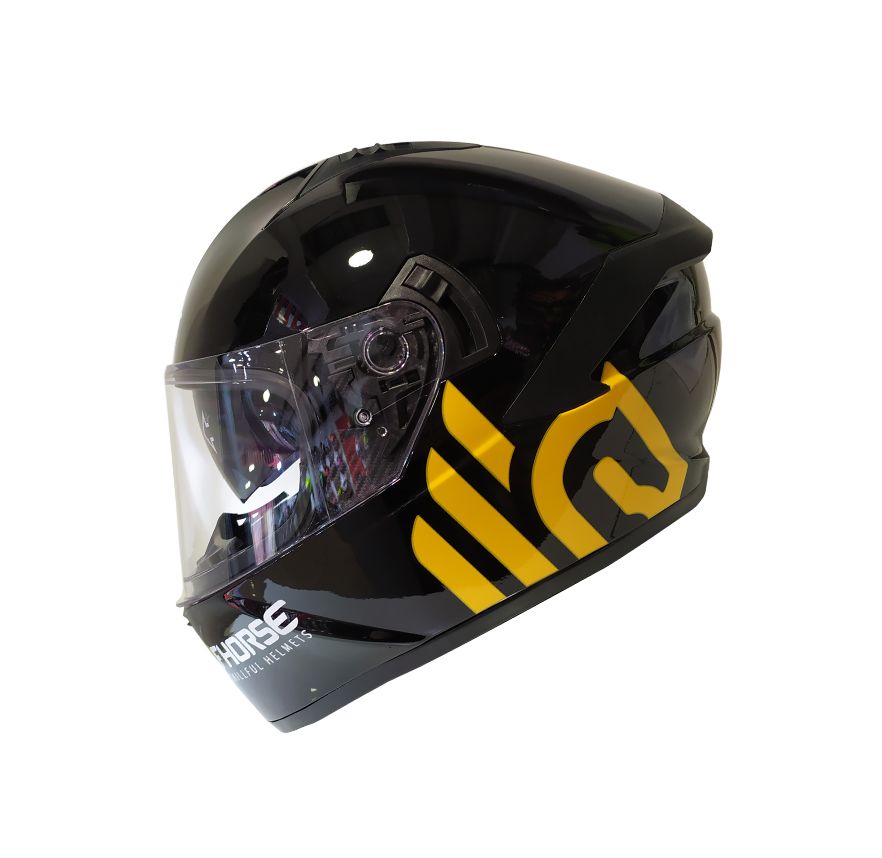 CASCO FHORSE JH-801 FHORSE NEGRO BRILLANTE