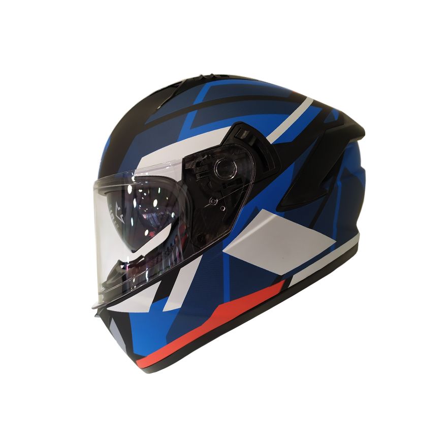 CASCO FHORSE JH-801 CROSS NEGRO MATE AZUL