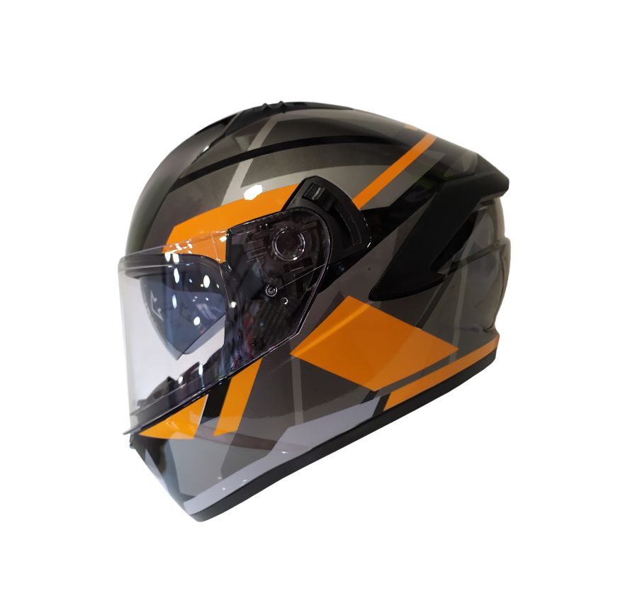 CASCO FHORSE JH-801 CROSS NEGRO NARANJO