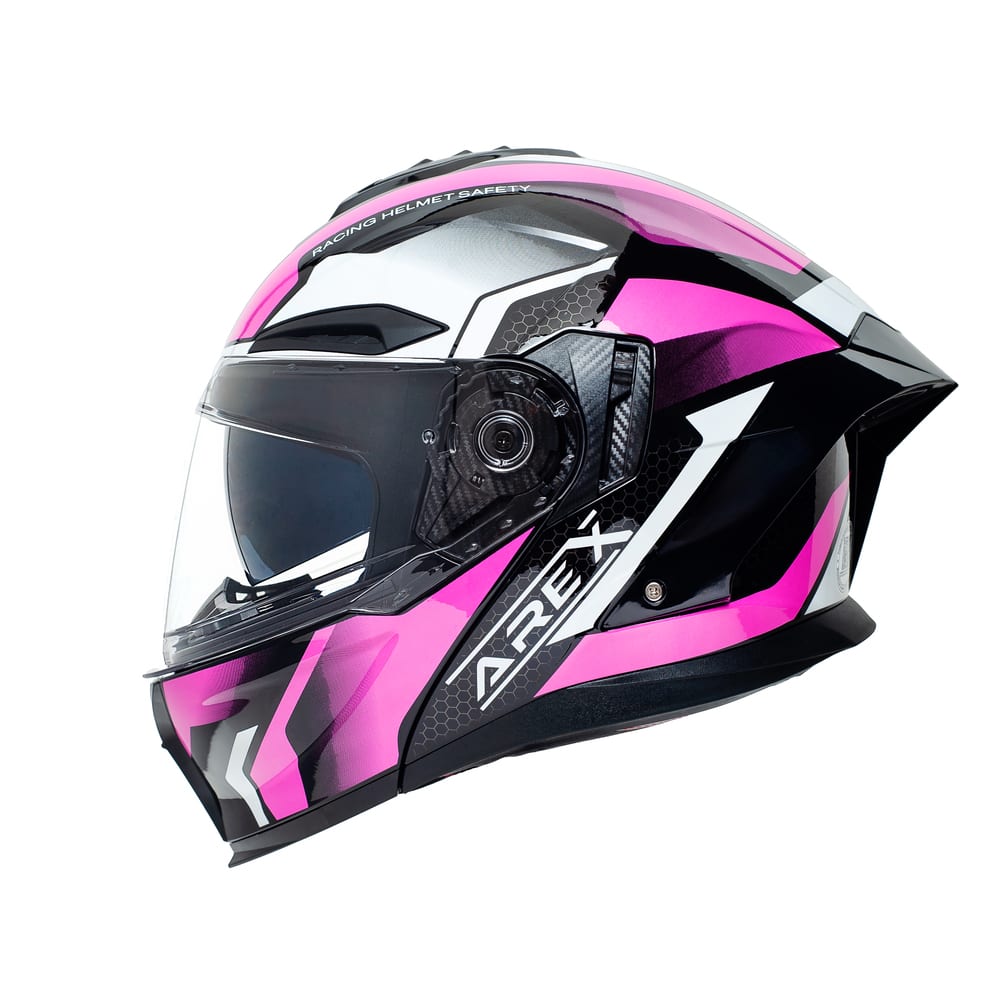 CASCO ABATIBLE AREX MR-903 SHOT BLANCO FUCSIA