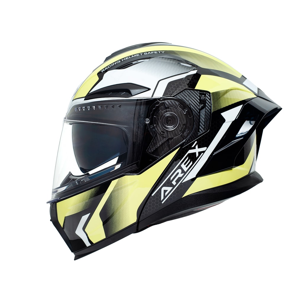 CASCO ABATIBLE AREX MR-903 SHOT BLANCO AMARILLO