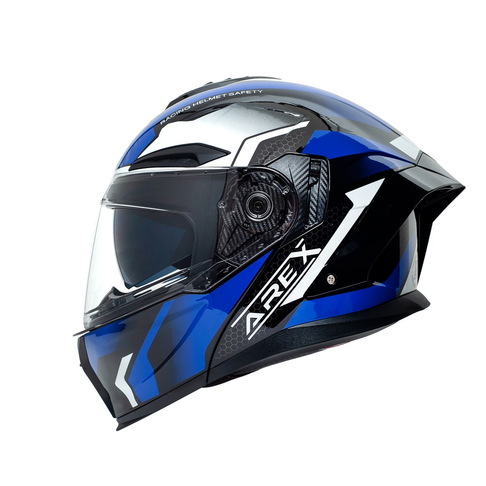 CASCO ABATIBLE AREX MR-903 SHOT BLANCO AZUL