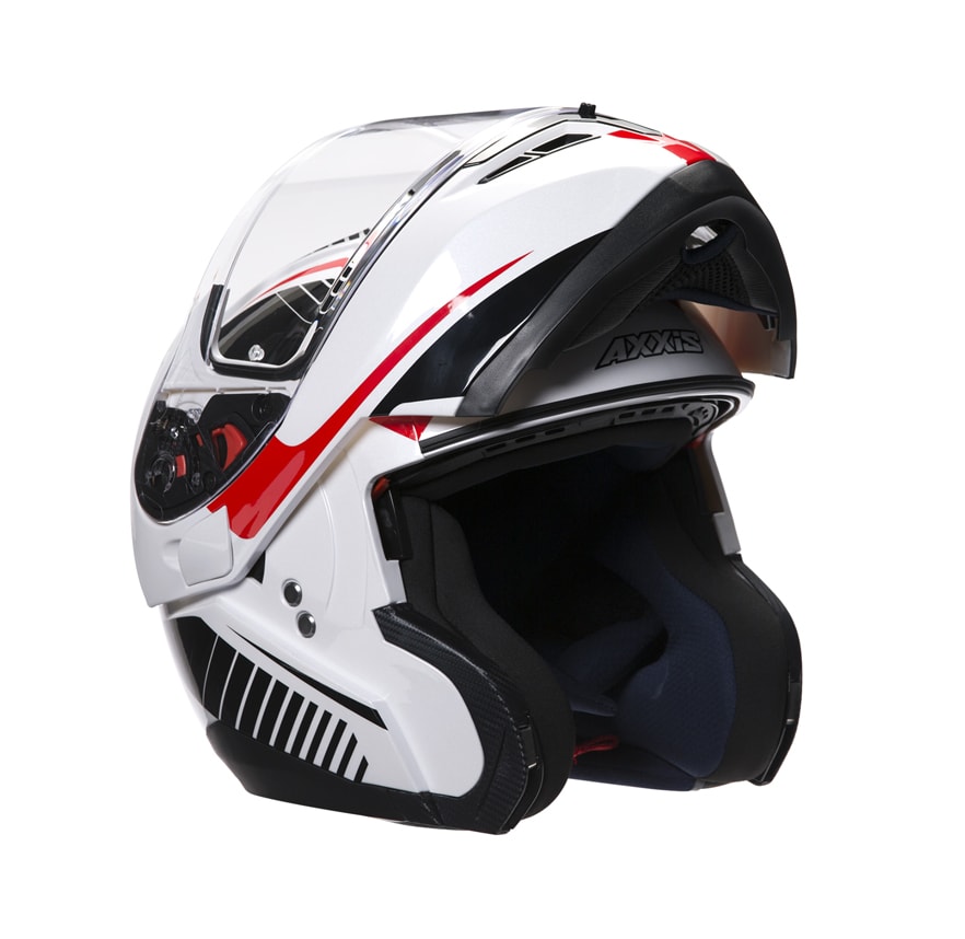 CASCO AXXIS OPTIMUS QUEST BCO/NEG/ROJO
