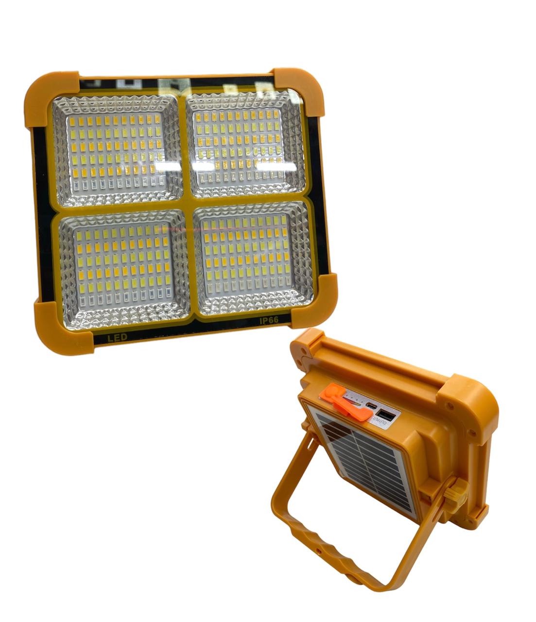 2621143 LED SOLAR Y RECARGABLE 500W ALTA CALIDAD CAJA NARANJA (30PCS)