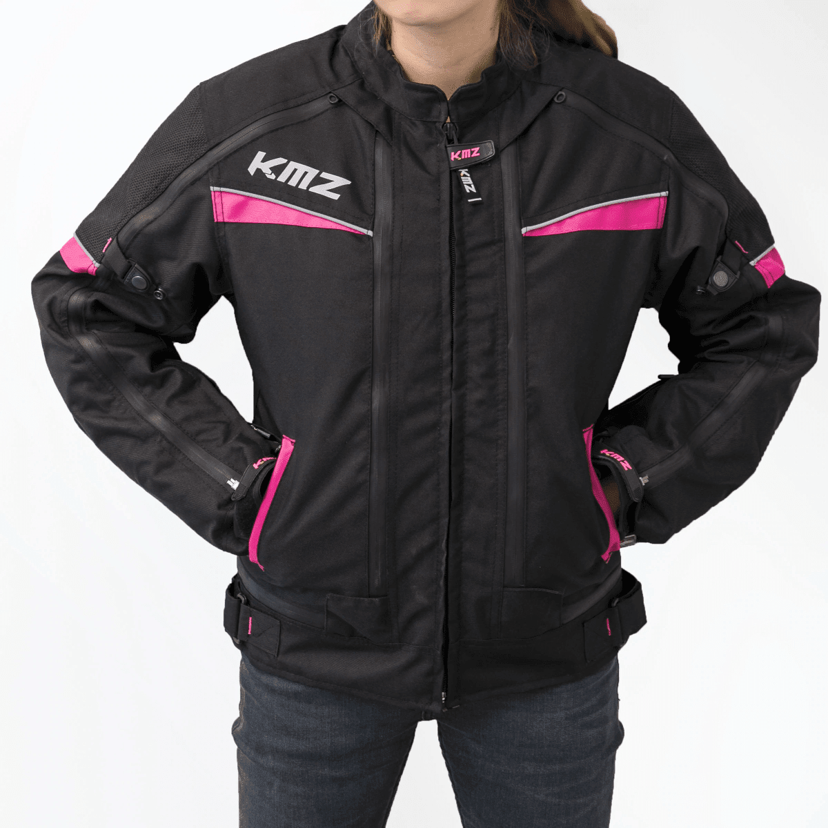 CHAQUETA KMZ JORDANIA NEGRO/ROSADO