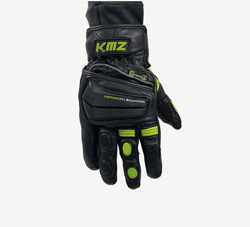 GUANTE CUERO KMZ COMBO NEGRO/AMARILLO
