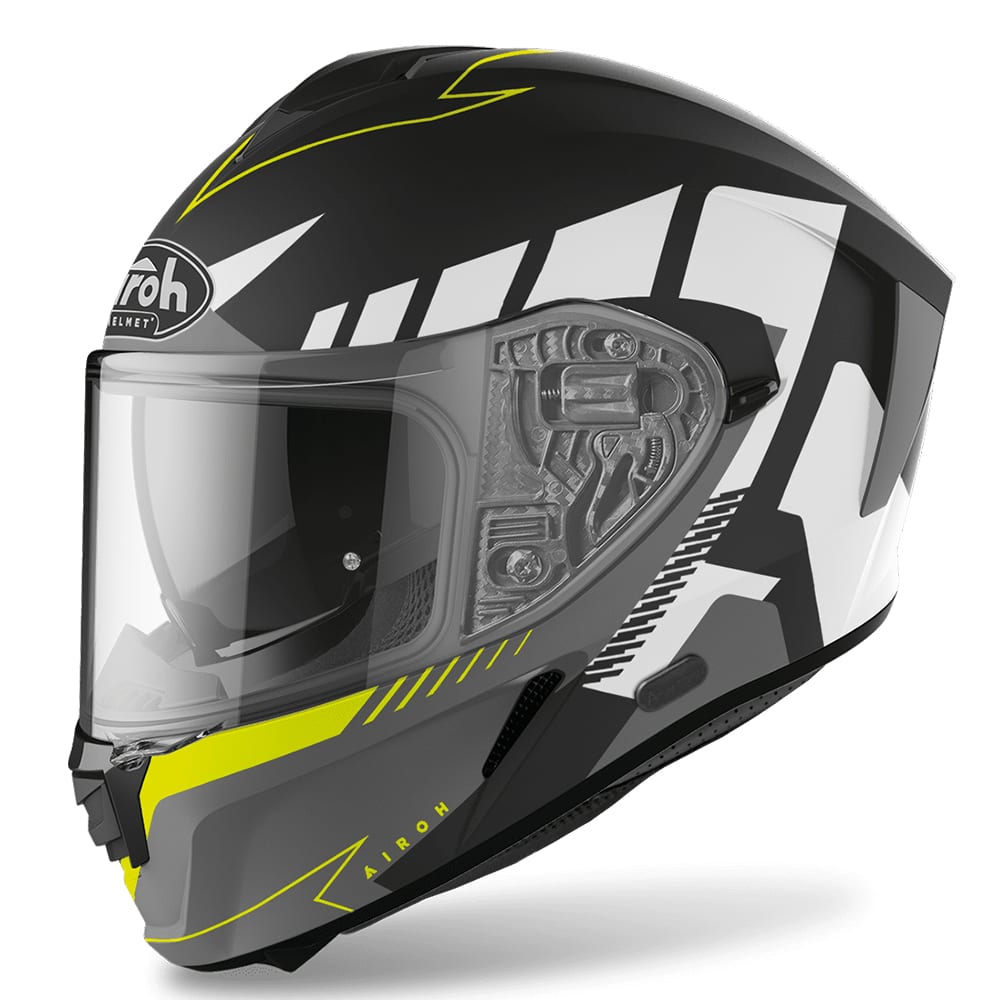 CASCO AIROH SPARK RISE NEGRO/BCO/GRIS/AMARILLO MATE