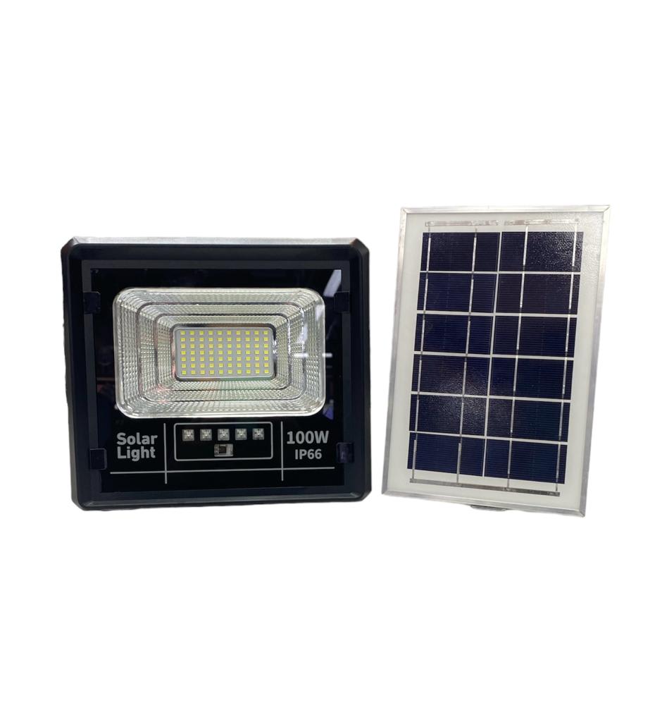 PROYECTOR SOLAR 100W C/PANEL DESMONTABLE