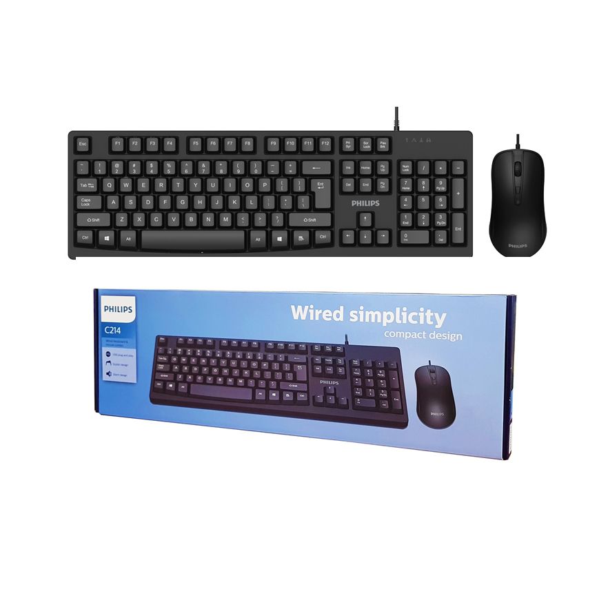 TECLADO + MOUSE PHILIPS C214 USB ALAMBRICO