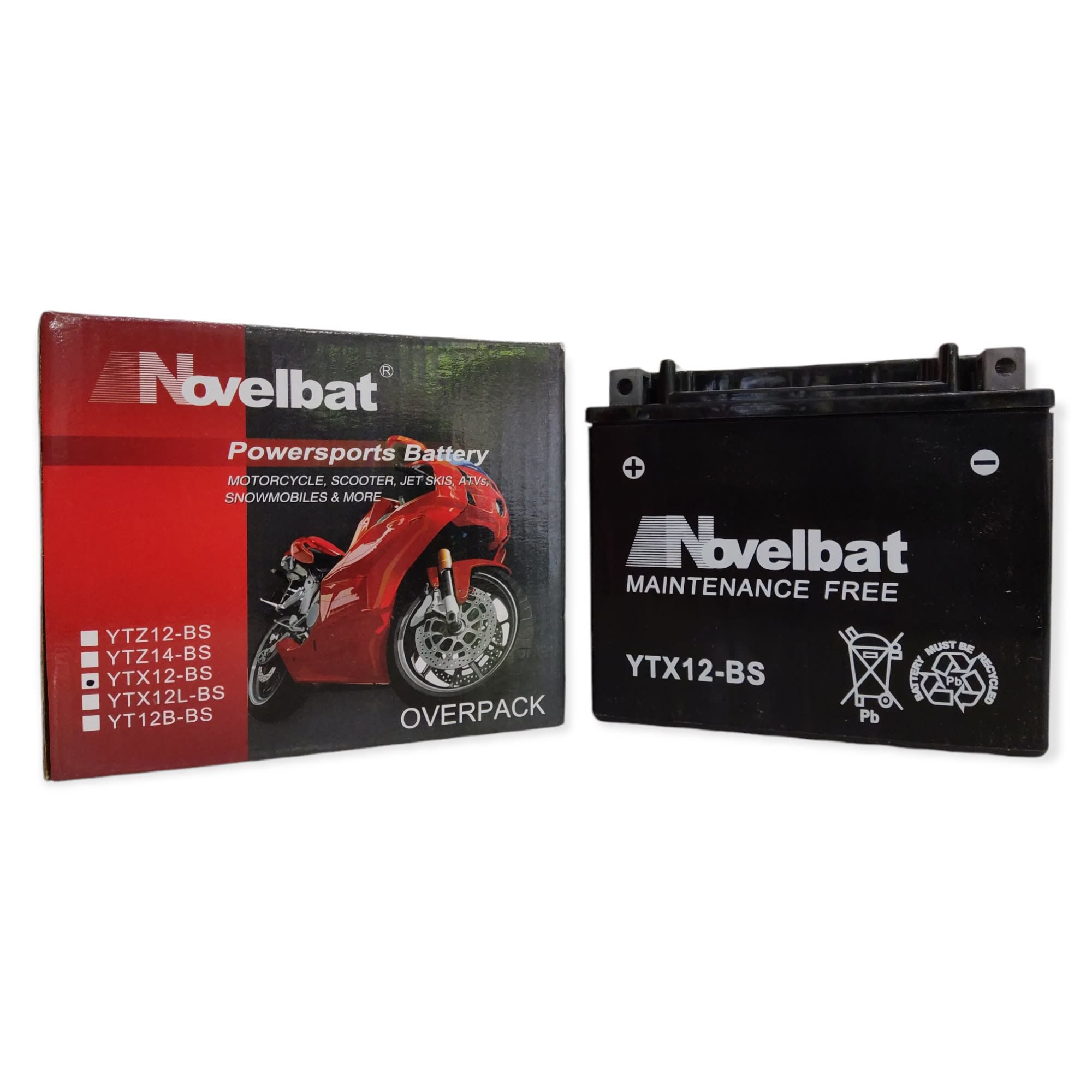 BATERIA NOVELBAT YTX12-BS LIBRE MANTENCION