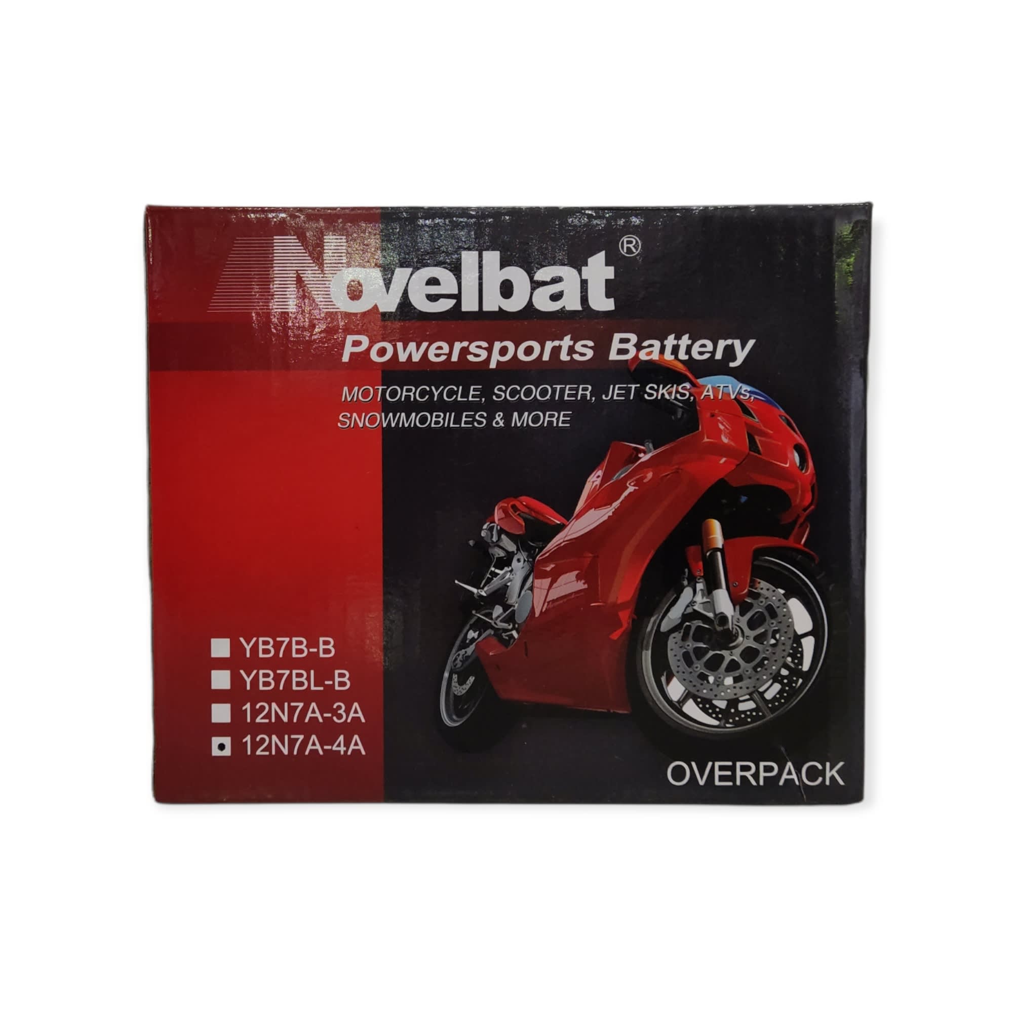 BATERIA NOVELBAT 12N7A-4A CONVENCIONAL