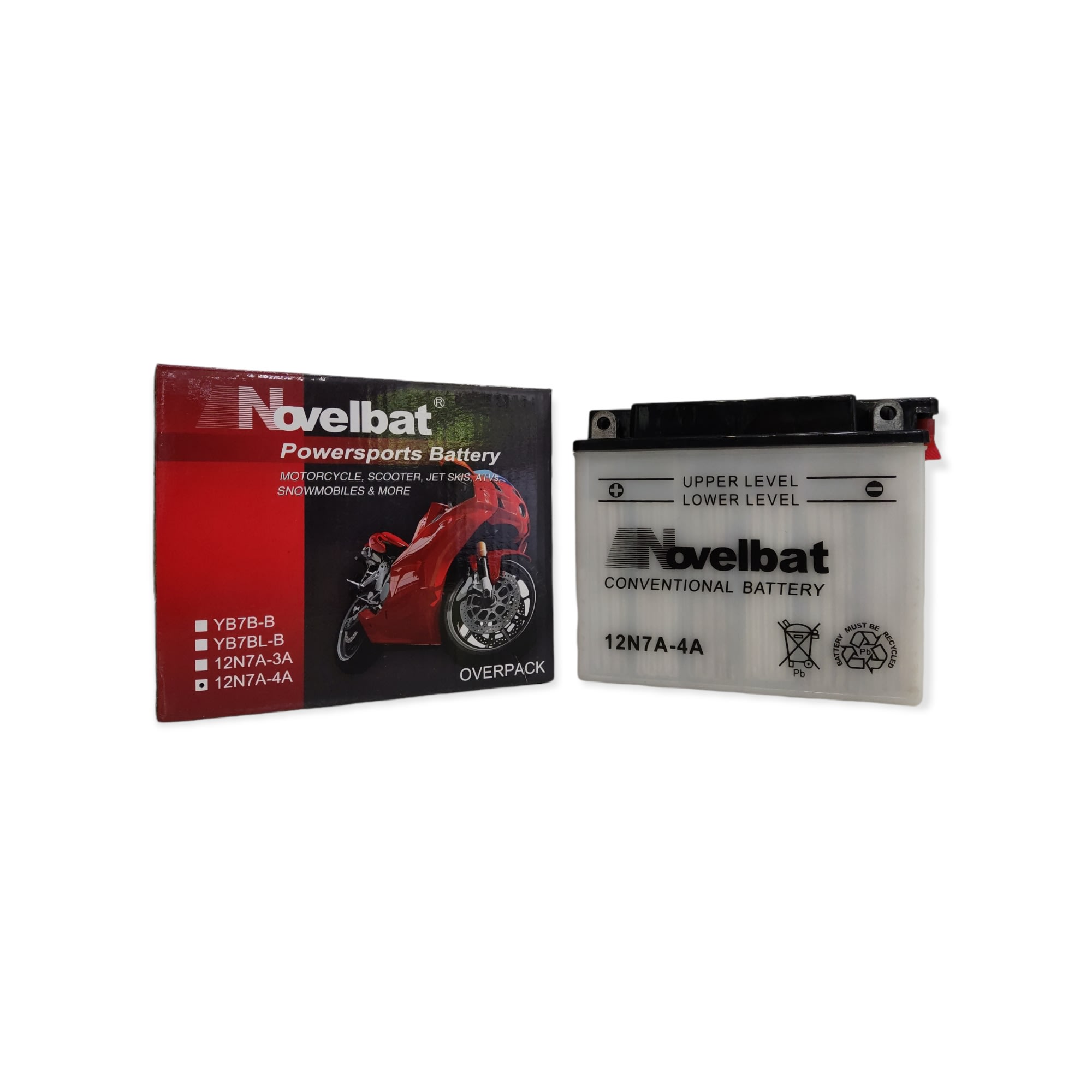 BATERIA NOVELBAT 12N7A-4A CONVENCIONAL