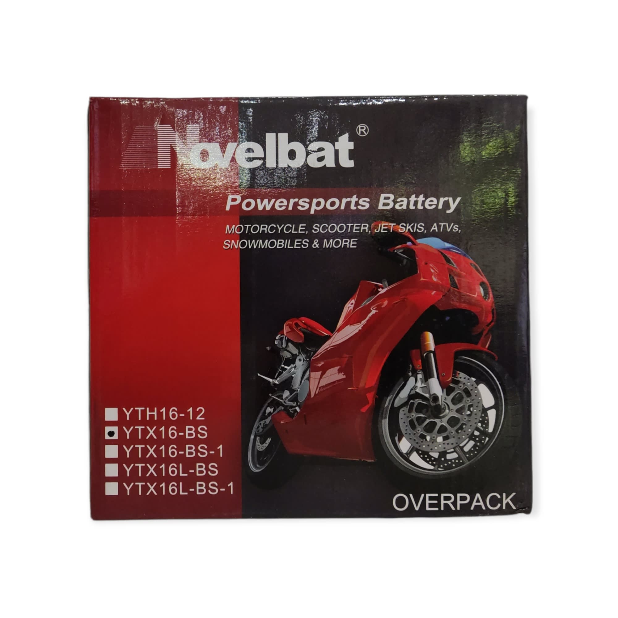 BATERIA NOVELBAT YTX16-BS LIBRE MANTENCION