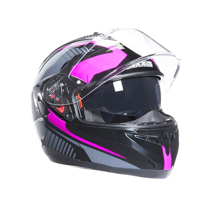 CASCO AXXIS OPTIMUS QUEST NEGRO/PURPURA