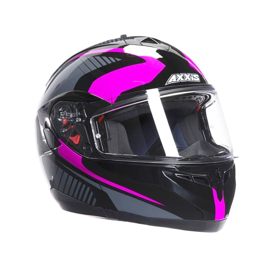 CASCO AXXIS OPTIMUS QUEST NEGRO/PURPURA